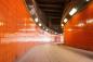 Preview: 3D-Fototapete Durchgang in Orange in Berlin