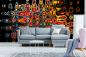Preview: Vlies-Fototapete stylisches Wanddesign in bunten Farben im Wohnzimmer