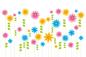 Preview: Selbstklebende Fensterfolie als Sichtschutz – Bunte Blumen
