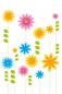 Preview: Selbstklebende Fensterfolie mit einer Illustration aus Blumen