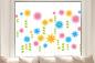 Preview: Fensterfolie mit illustrierten Blumen als Sichtschutz und Dekoration