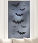 Preview: Fensterfolie mit schwarzen Fledermäusen zu Halloween
