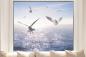 Preview: Fensterfolie mit Möwen am Meer im Querformat