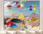 Preview: Fenstersticker Benjamin Blümchen am Strand im Sommer