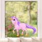 Preview: Fenstersticker Einhorn in Rosa