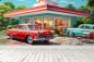 Preview: KI-Fototapete – USA Burger Restaurant im 60er-Jahre-Stil