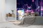 Preview: Fototapete Tram in Berlin im blauviolettem Look