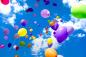 Preview: Fototapete bunte Luftballons