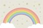 Preview: Fototapete mit einem Regenbogen und Sterne in Pastell für Kinderzimmer