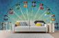 Preview: Fototapete Riesenrad im Retro-Design