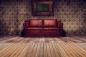 Preview: Fototapete altes Sofa im Raum
