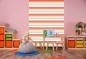 Preview: Kinderzimmer Tapete mit Streifen in Pastellfarben