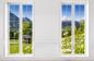 Preview: Fototapete große Fenster mit Blick auf den Watzmann in den Alpen