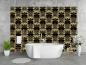 Preview: Vlies-Fototapete Muster mit goldfarbenen Barock-Ornamenten in einem Badezimmer