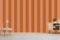 Preview: Tapete mit Streifen in einer Mischung aus Terrakotta und Orange
