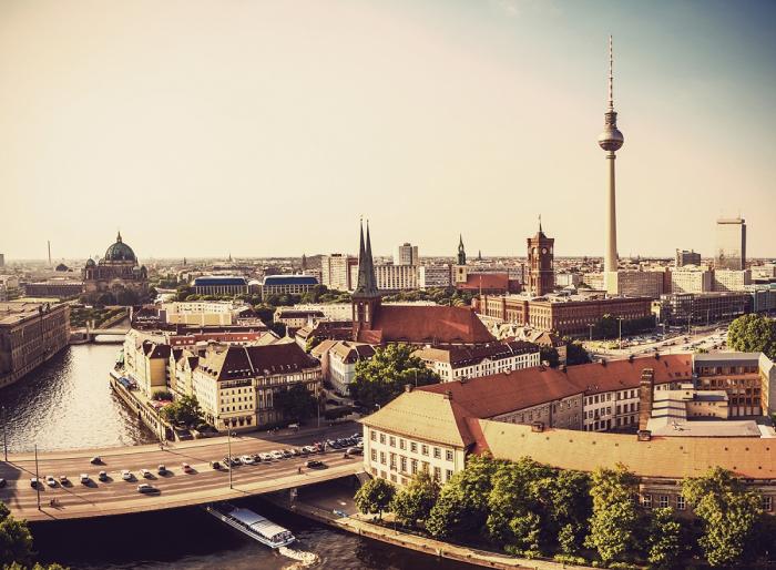 Fototapete Berlin Panorama Vintage