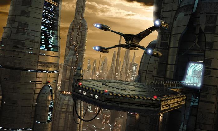 Fototapete Science Fiction Stadt