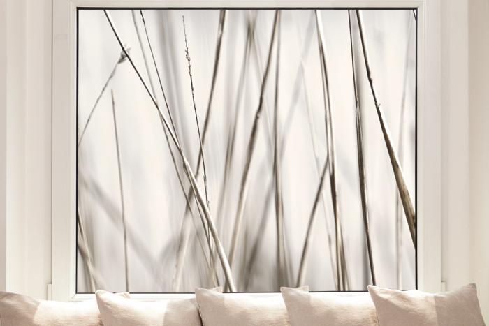 Fensterfolie mit Gräsern im Wind im Vintage-Look