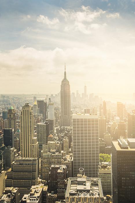 Selbstklebende Fensterfolie mit der New Yorker Skyline