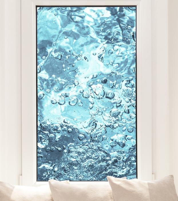 Fensterfolie Luftblasen unter Wasser
