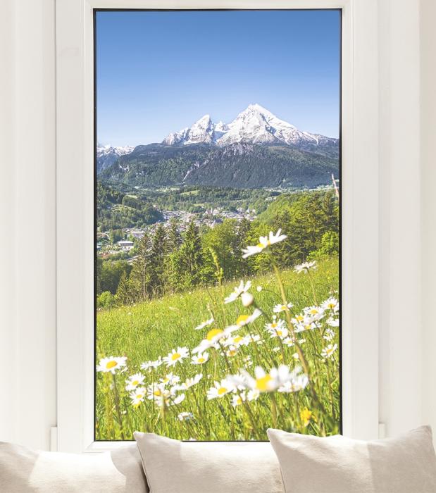 Fensterfolie mit dem Watzmann in den Alpen