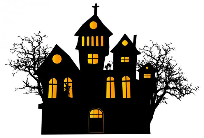 Fenstersticker Halloween Haus