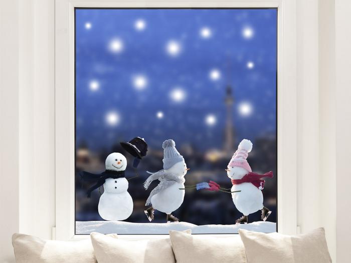 Schneemann Fenstersticker für Weihnachten