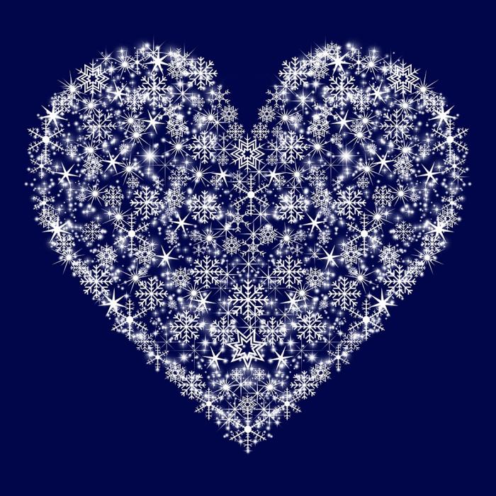 Winterherzen Fenstersticker