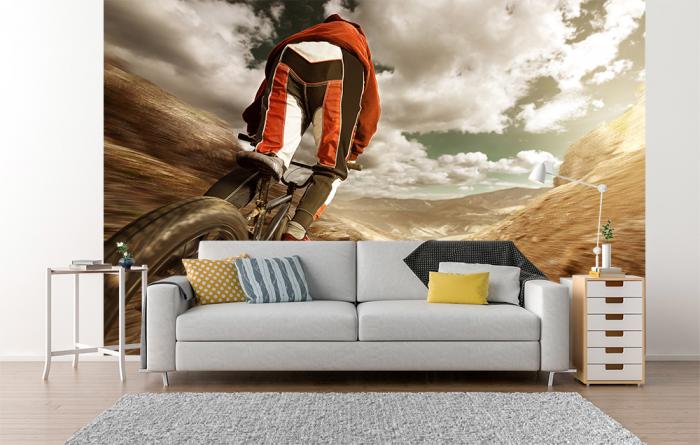 Fototapete BMX Fahrer Downhill