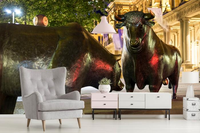Fototapete Bulle und Bär in Frankfurt
