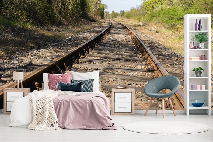 Fototapete alte Eisenbahnstrecke