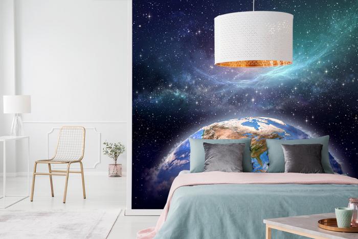 Fototapete die Erde, Planeten, Sterne und Nebel