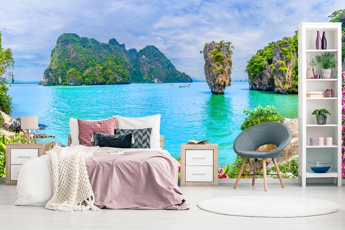 Fototapete Phang Nga Bay Insel in Thailand