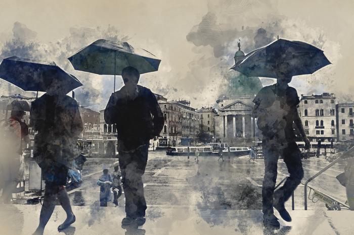 Fototapete Regen in Venedig
