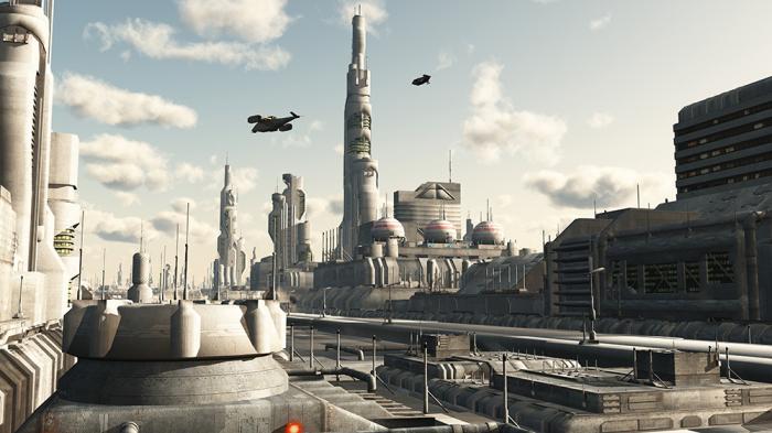 Fototapete Science-Fiction-City