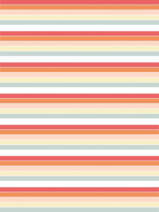 Streifentapete im Hochformat mit Querstreifen in bunten Pastelltönen