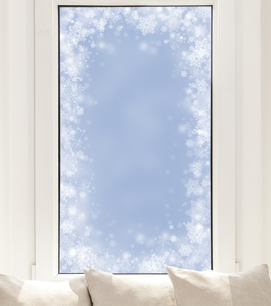 Fensterfolie Eiskristalle im Online I Winter bestellen