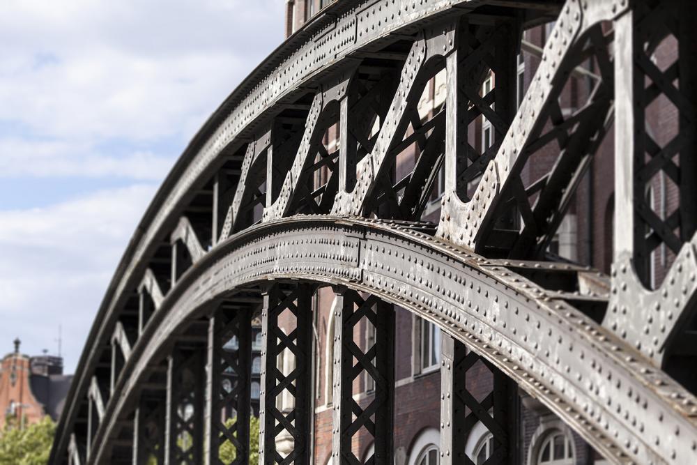 Fototapete Brücke in der Speicherstadt
