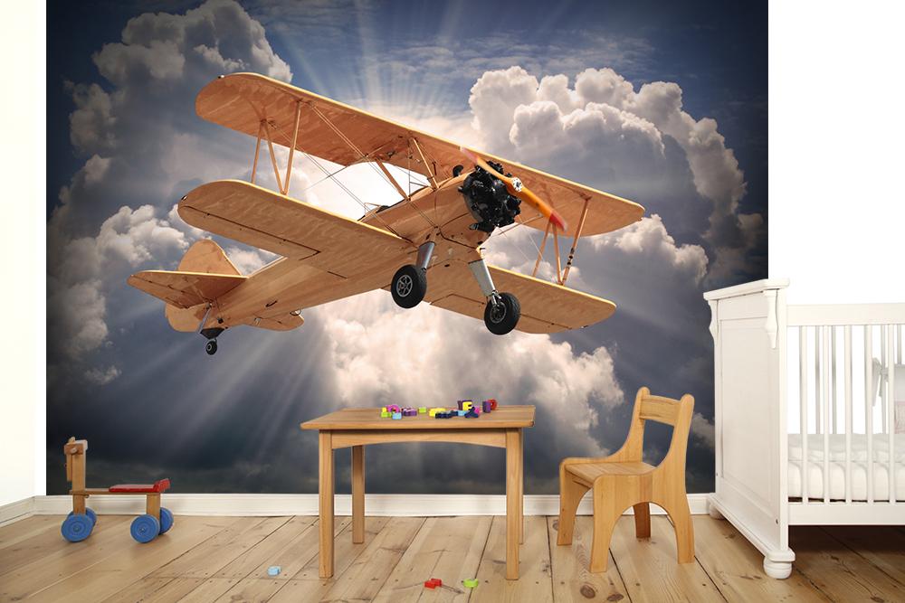 Fototapete Propelleflugzeug Kinderzimmer