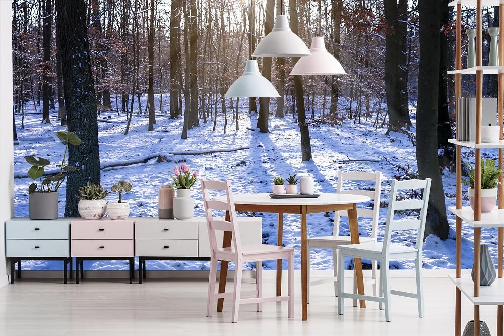 Fototapete Winter im Wald