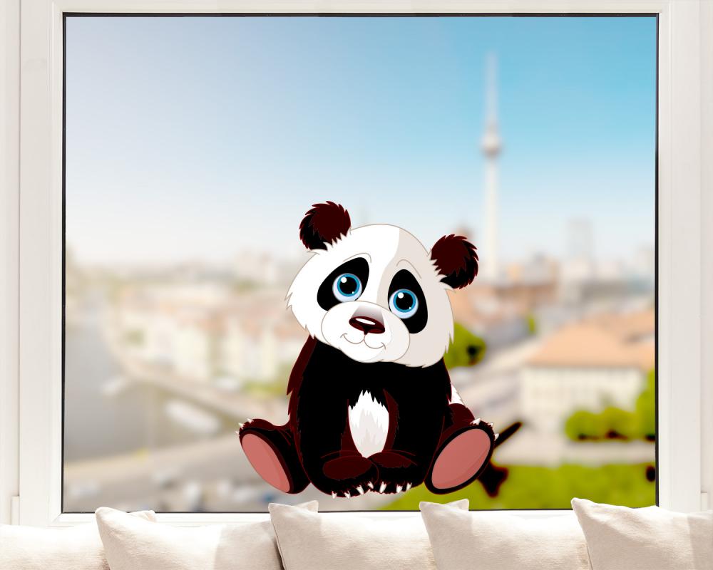 Hochwertige Fenstersticker Pandabär