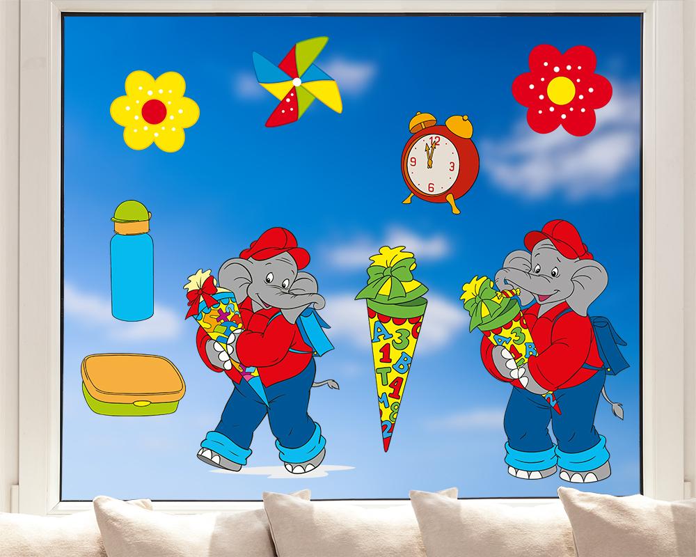 Fenstersticker Einschulung Benjamin Blümchen 9 Sticker