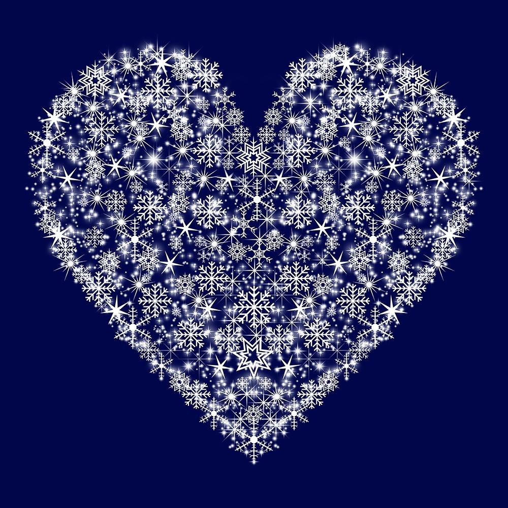 Winterherzen Fenstersticker