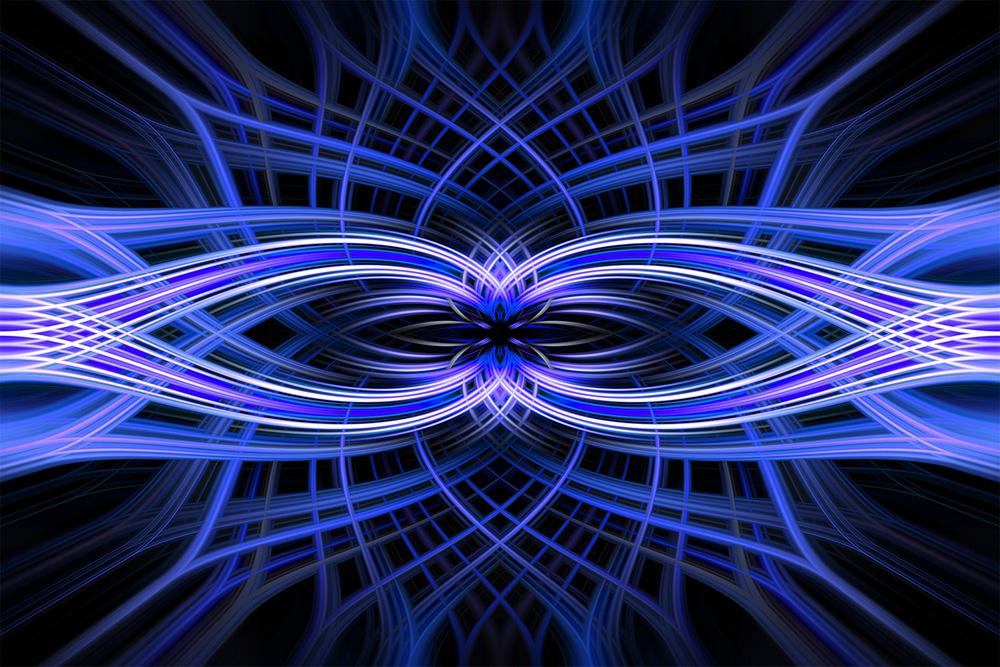 Design-Fototapete blaue runde Formen