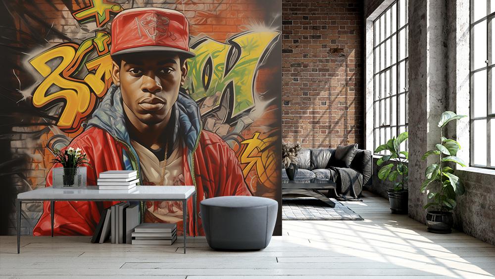 KI-Fototapete – Graffiti und Hip Hopper im New York Style