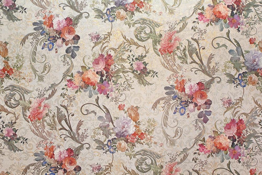 Fototapete Vintagemuster Blumen