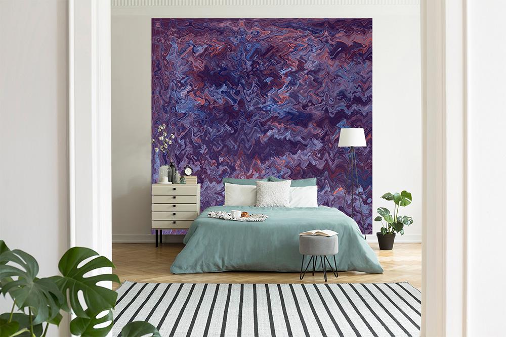 Vlies-Fototapete violettes Muster-Design