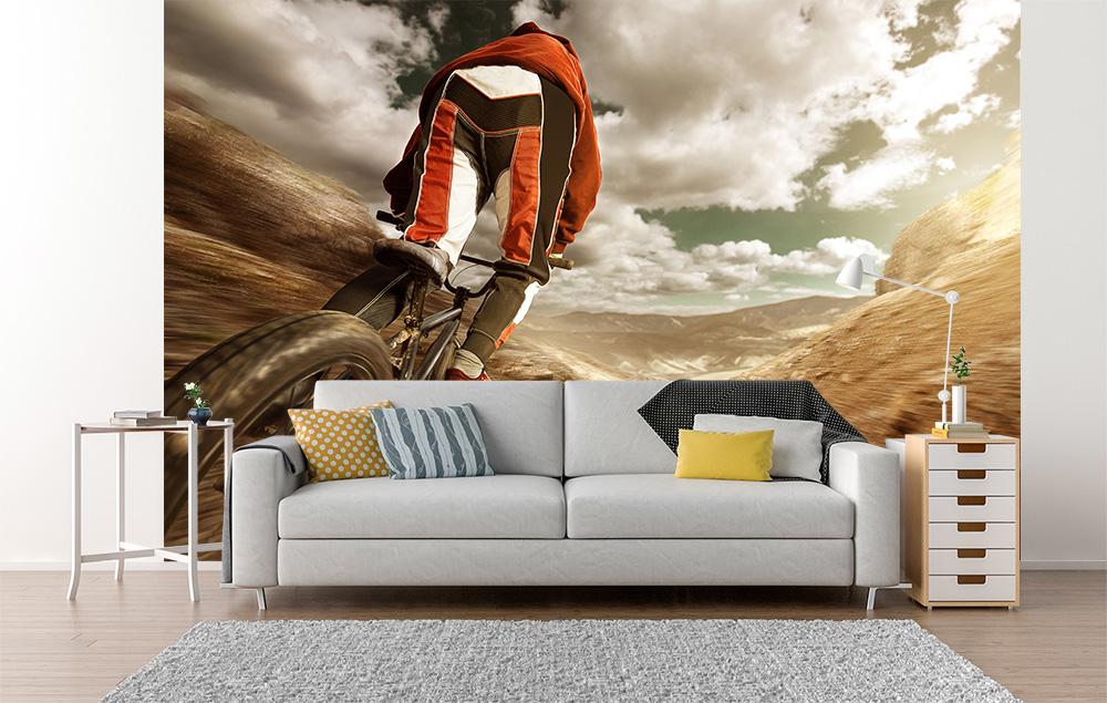Fototapete BMX Fahrer Downhill