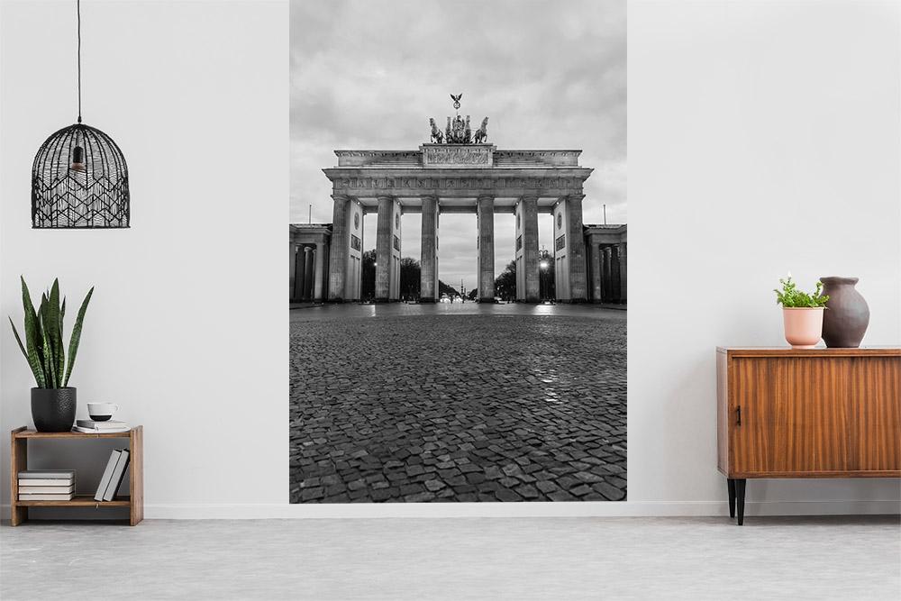 Fototapete Brandenburger Tor in Berlin in Schwarzweiß