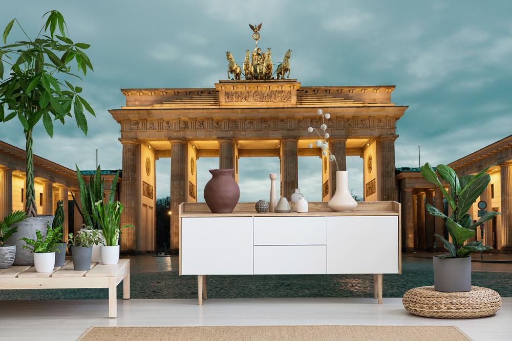 Fototapete Brandenburger Tor in Berlin im Vintage-Look